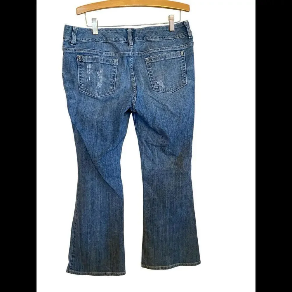 A.N.A Lightwash Destressed Bootcut Jeans Sz.12P